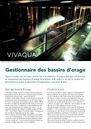 Gestionnaire des bassins d'orage - Vivaqua