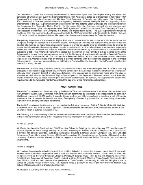 ENERFLEX SYSTEMS LTD. ANNUAL INFORMATION FORM For the ...