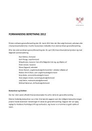 FORMANDENS BERETNING 2012 - Ølstykke Tennisklub