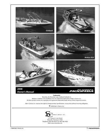 Owners Manual - Moomba