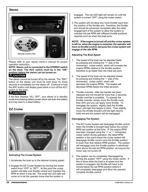 Owners Manual - Moomba