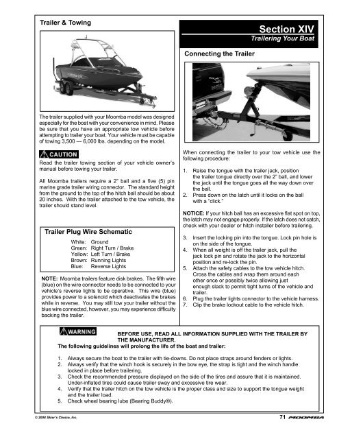 Owners Manual - Moomba