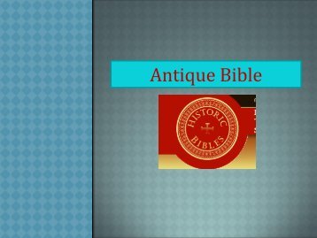 Antique Bible