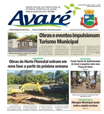 ediÃ§Ã£o 566 - CÃ¢mara Municipal da EstÃ¢ncia TurÃ­stica de AvarÃ©