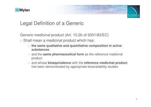 reference medicinal product - TOPRA