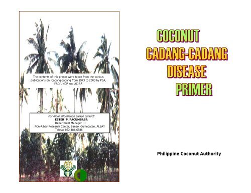 Cadang-cadang Disease Primer - Philippine Coconut Authority