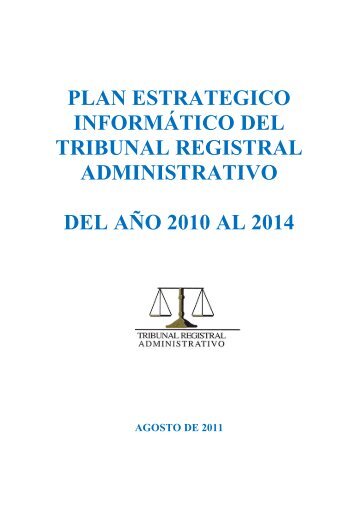 Plan Estratégico Informático TRA 2010 - 2014.pdf - Tribunal ...