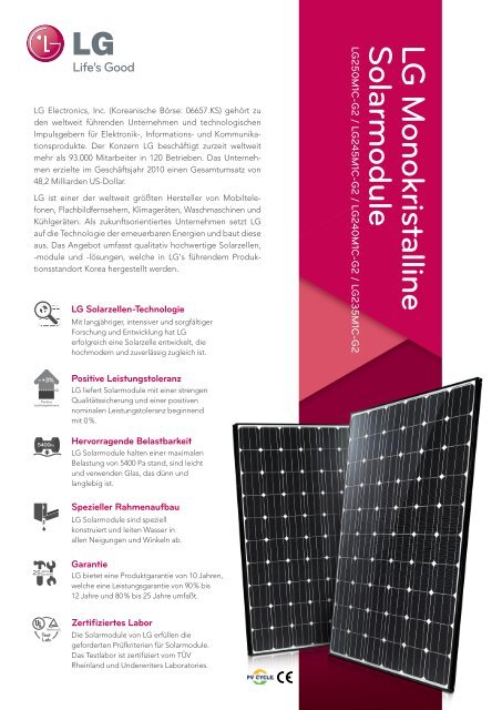 LG Mono Serie - (230 - 240 Watt) - maxx – solar & energie