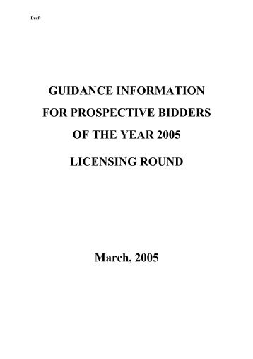 GUIDANCE INFORMATION FOR PROSPECTIVE ... - IndigoPool