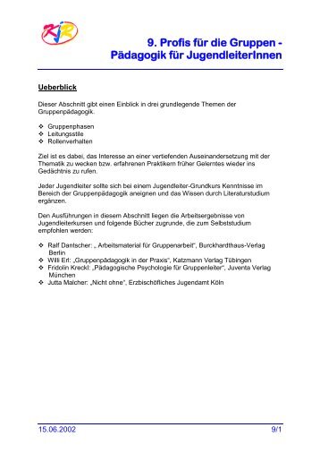 09 Profis fuer die Gruppen - Paedagogik fuer JugendleiterInnen.pdf