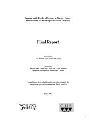 Demographic Profile of Senior in Wayne County, Michigan