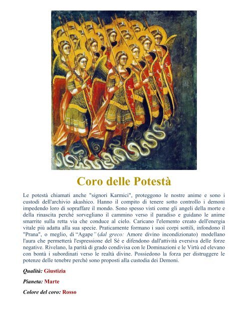 Coro delle PotestÃ  - Sotto le ali degli Angeli