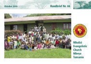 Mbalizi Evangelistic Church Mbeya Tansania Rundbrief Nr. 66 - SMG