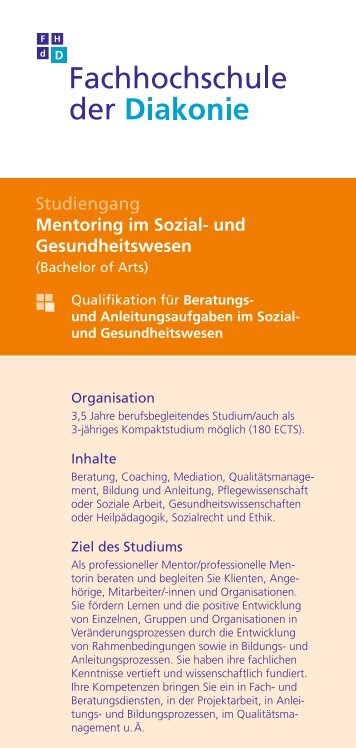 Studiengang Mentoring im Sozial- und Gesundheitswesen