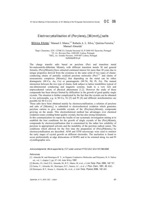 XII Iberian Meeting of Electrochemistry XVI Meeting of the ...