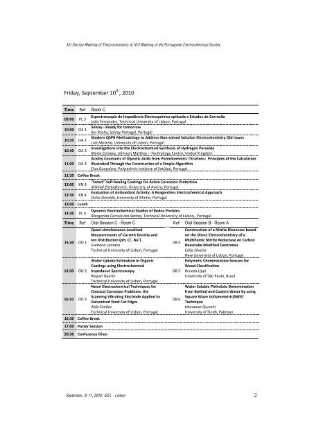 XII Iberian Meeting of Electrochemistry XVI Meeting of the ...