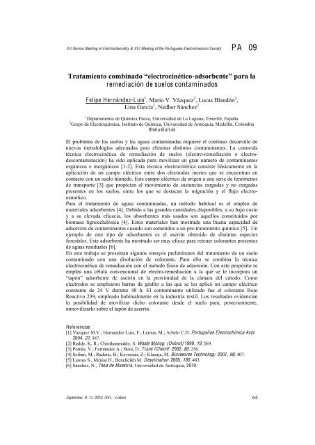 XII Iberian Meeting of Electrochemistry XVI Meeting of the ...