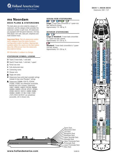 noordam cruise ship deck plans