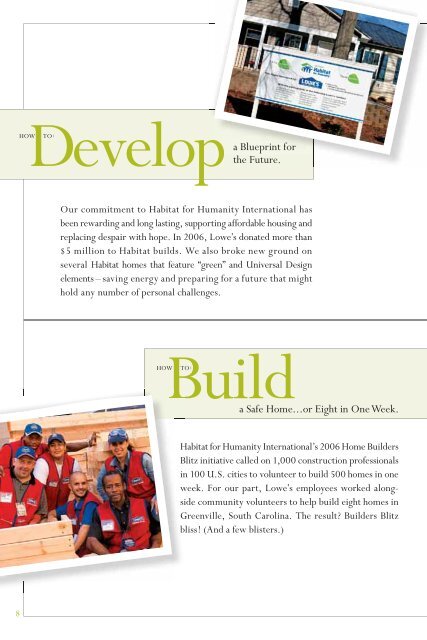 2006 Annual Report - Social Responsibility - Lowe's