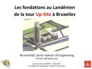 Les fondations au Landénien de la tour Up-Site à Bruxelles - sbgimr