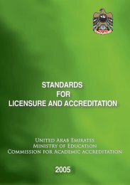 STANDARDS FOR LICENSURE AND ACCREDITATION - CAA