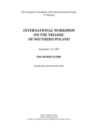 international workshop on the triassic of southern poland - Deutsche ...