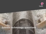 Subsea technology questions - Statoil Innovate