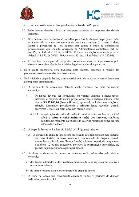 Consulta edital na Ã­ntegra - Hospital das ClÃ­nicas - USP