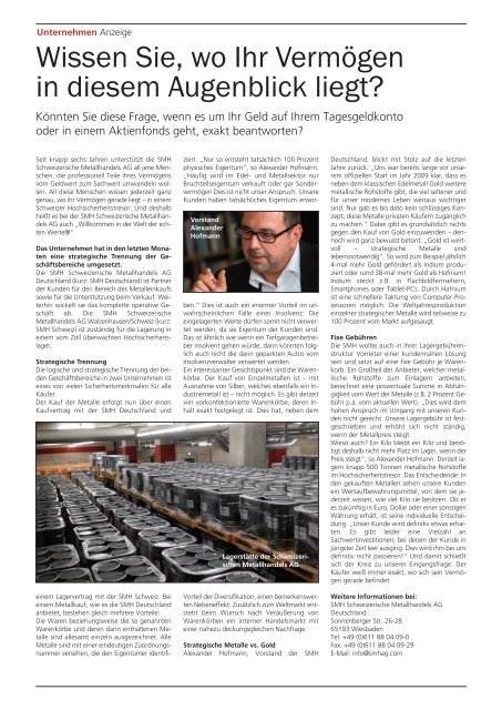 Sachwert Magazin Nr 26 online