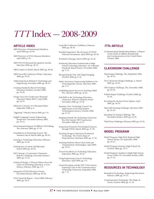 May/June 2009 - International Technology and Engineering ...