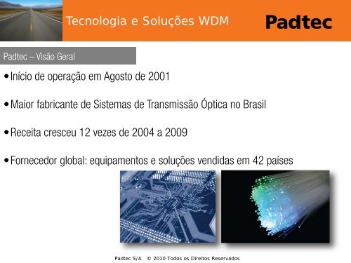 Tecnologia e Soluções WDM