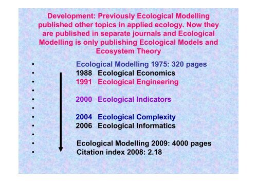 Ecological Modelling