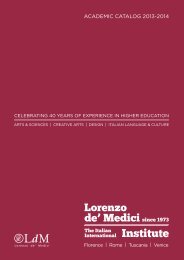 aCademiC Catalog 2013-2014 - Lorenzo de Medici