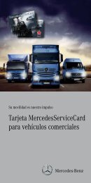 Tarjeta MercedesServiceCard para vehículos comerciales