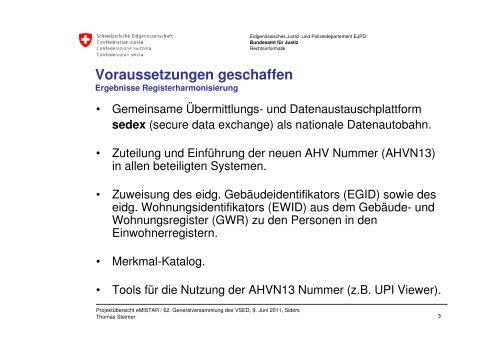 Elektronisches Meldewesen Infostar - Verband Schweizerischer ...