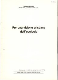For a Christian View iof Ecology, Ecologia, 1972