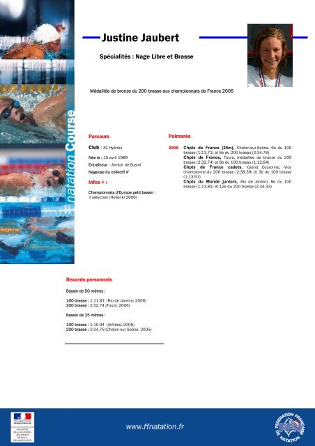 Chpts de France Istres - FÃ©dÃ©ration FranÃ§aise de Natation