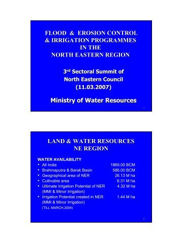 Erosion Control &amp - Ministry of Development of North Eastern ...