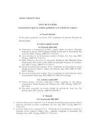 conf.dr. Valeriu M. CiucÄ LISTA DE LUCRÄRI (structuratÄ Ã®n raport ...