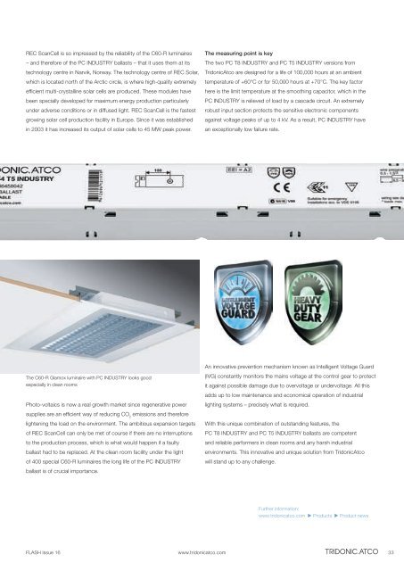 FLASH issue 16 - Tridonic connection technology