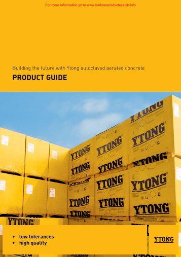 Ytong AAC blocks brochure - Barbour Product Search