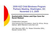 Sustainable Vision and Eye Care for Rural Malawi - A2Z: The USAID ...