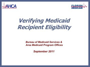 Verifying Medicaid Recipient Eligibility - The Family Network on ...