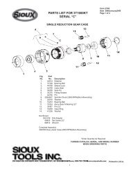 Sioux Router Rt1981 Parts PARTS LIST FOR NO. 1 SERIES “1AM†ANGLE TOOLS - Sioux Tools