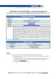 AIESEC Internship Details - Geoinformatics
