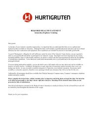 REQUIRED HEALTH STATEMENT Antarctica Explorer ... - Hurtigruten