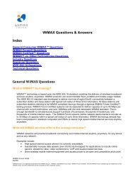 WiMAX Forum FAQ