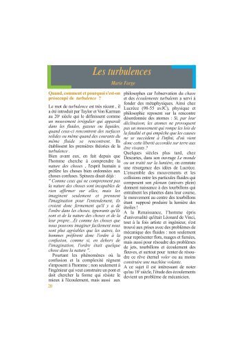 Les turbulences - Wavelets & Turbulence - Ens