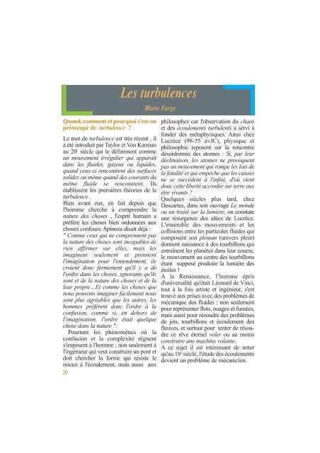 Les turbulences - Wavelets & Turbulence - Ens