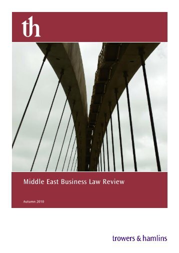 Middle East Business Law Review - Trowers & Hamlins